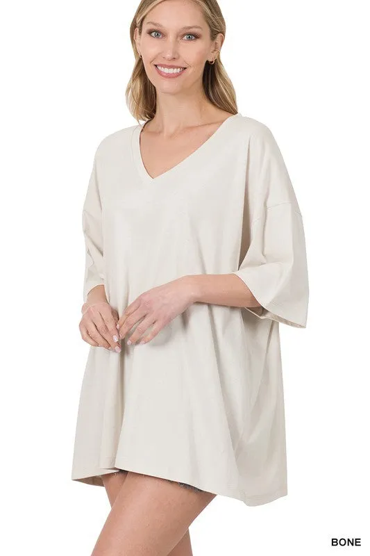 Cotton Drop Shoulder Boyfriend Box Tee