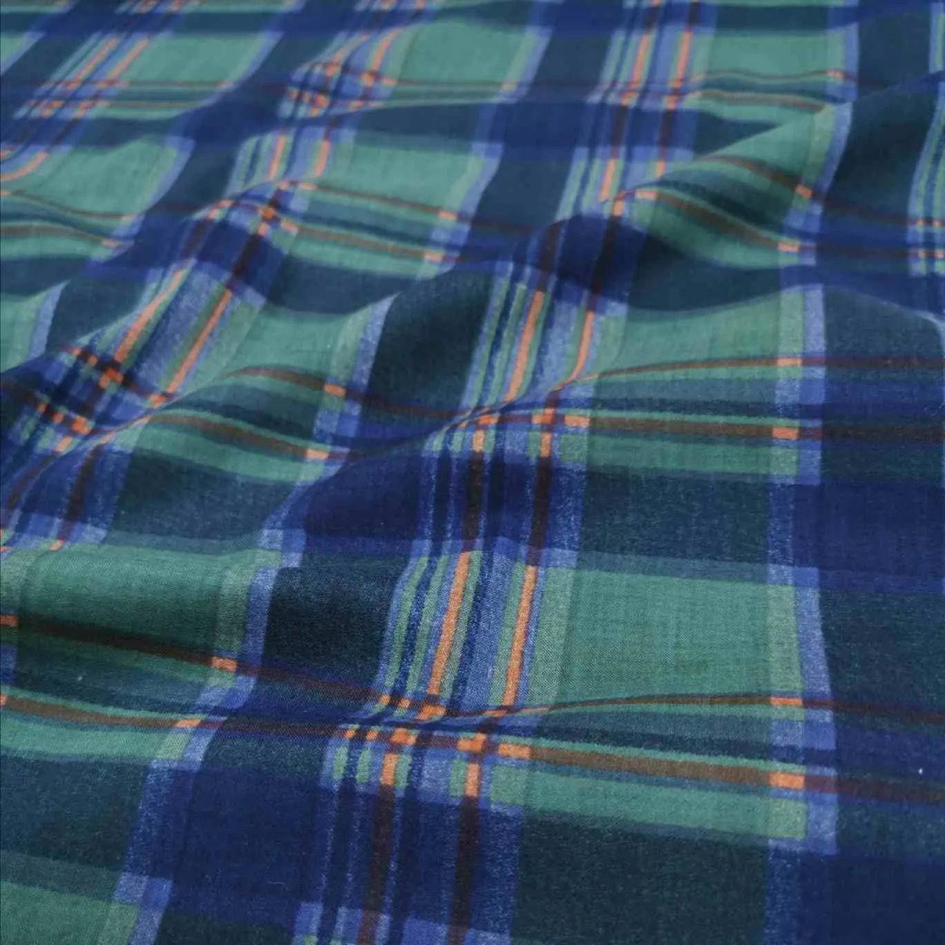 Cotton, Emerald Check