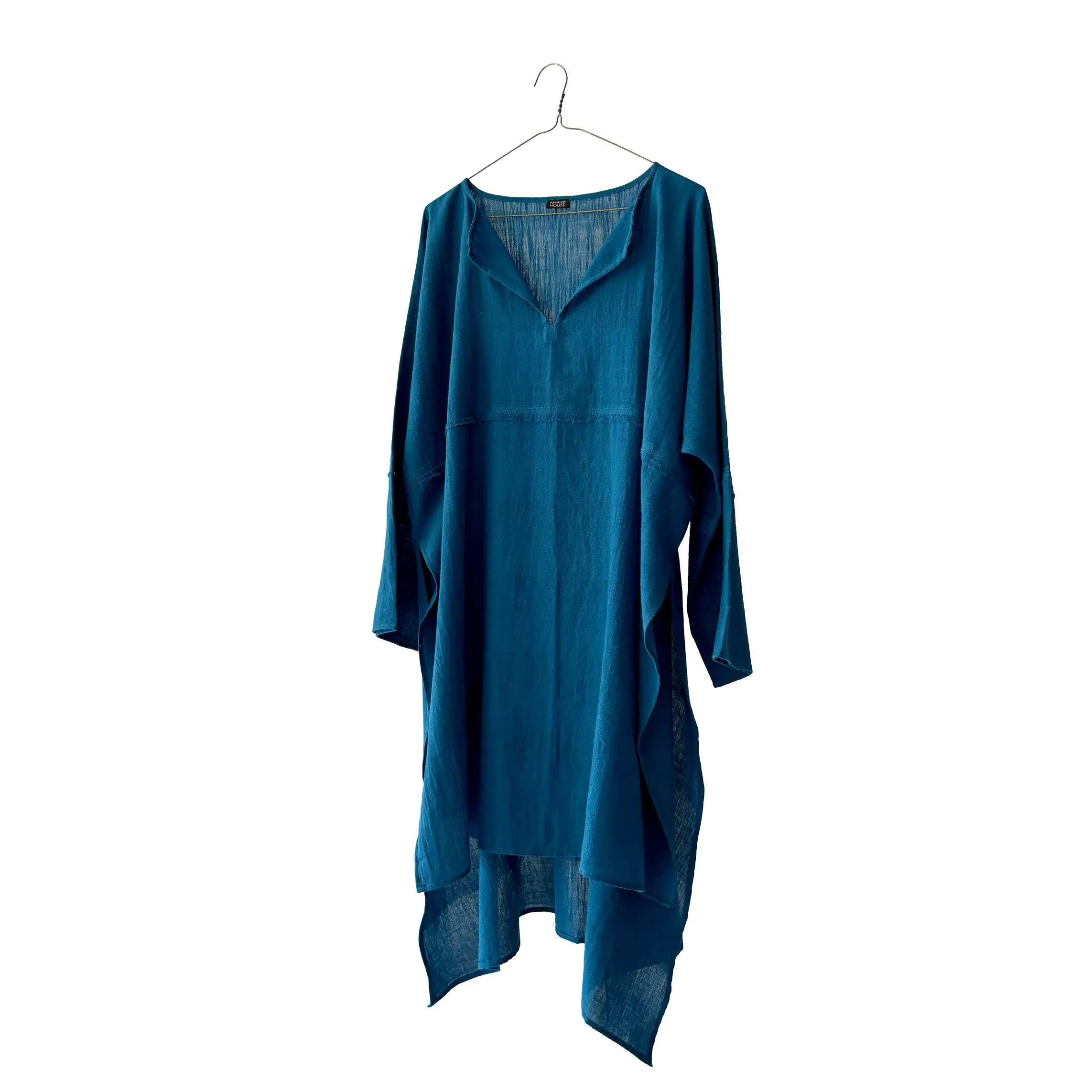Cotton Semi-Sheer Up&Down Long Smock
