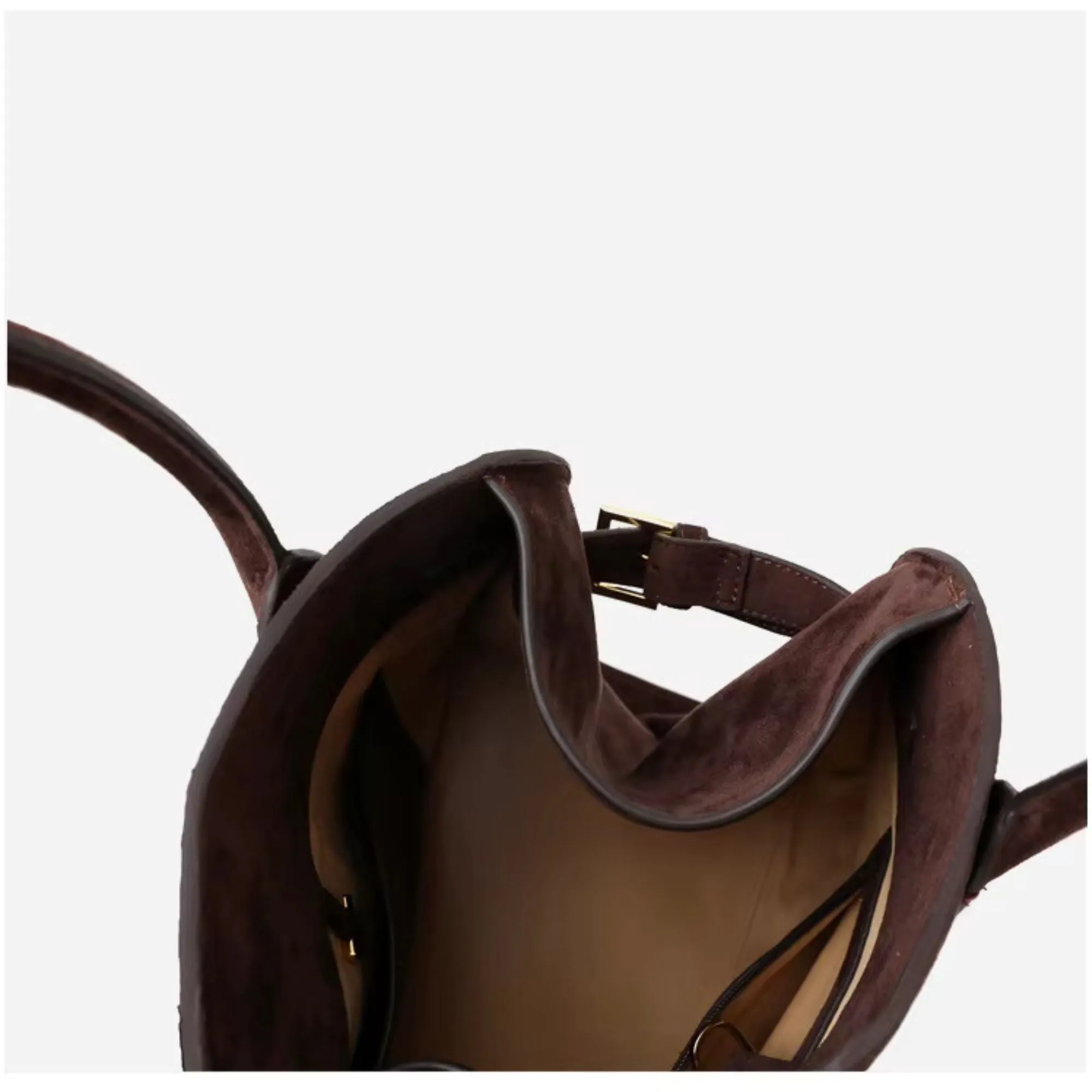 Cowhide Leather Retro Handbag | Suede Tote Bag