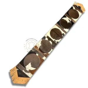 Cowhide Table Runner Solid Design 7ft long - Table Decor Runner