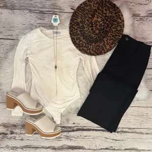 Cream Long-Sleeve Bodysuit