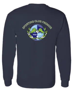 Crewneck-Long Sleeve T-shirt-PCA/SCP Center Back Logo with Option to add Name on front left chest