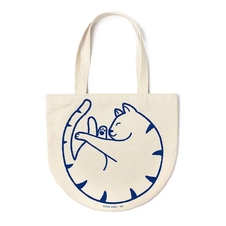 Curled Cat Tote Bag