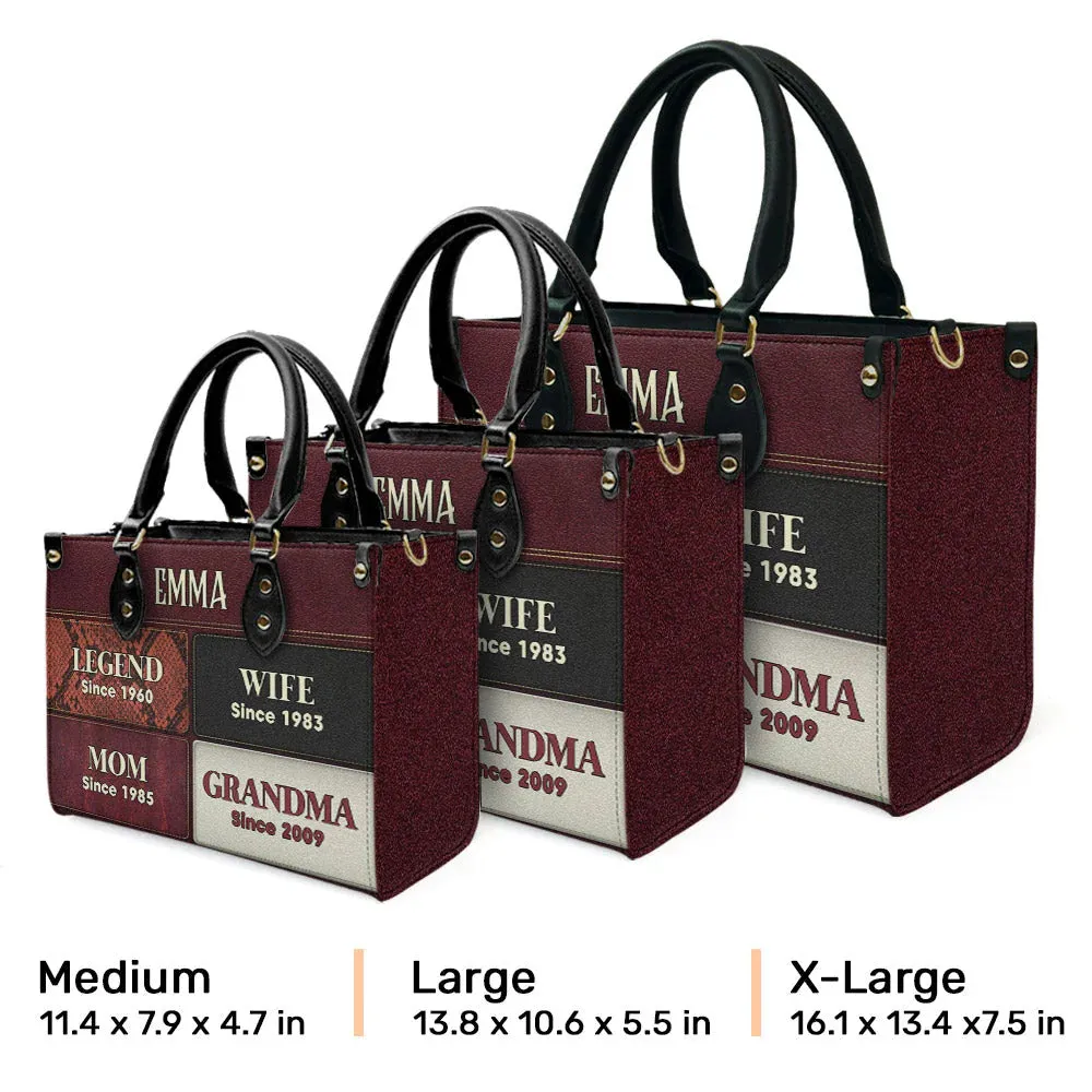 Custom Milestone Leather Handbag – CHRISTIANARTBAG with Personalized Patches - CABLTHB02090424.
