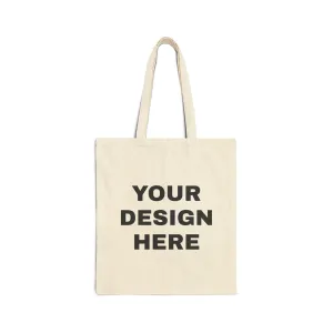 Custom Text Personalized Your Design on Cotton Canvas Tote Bag