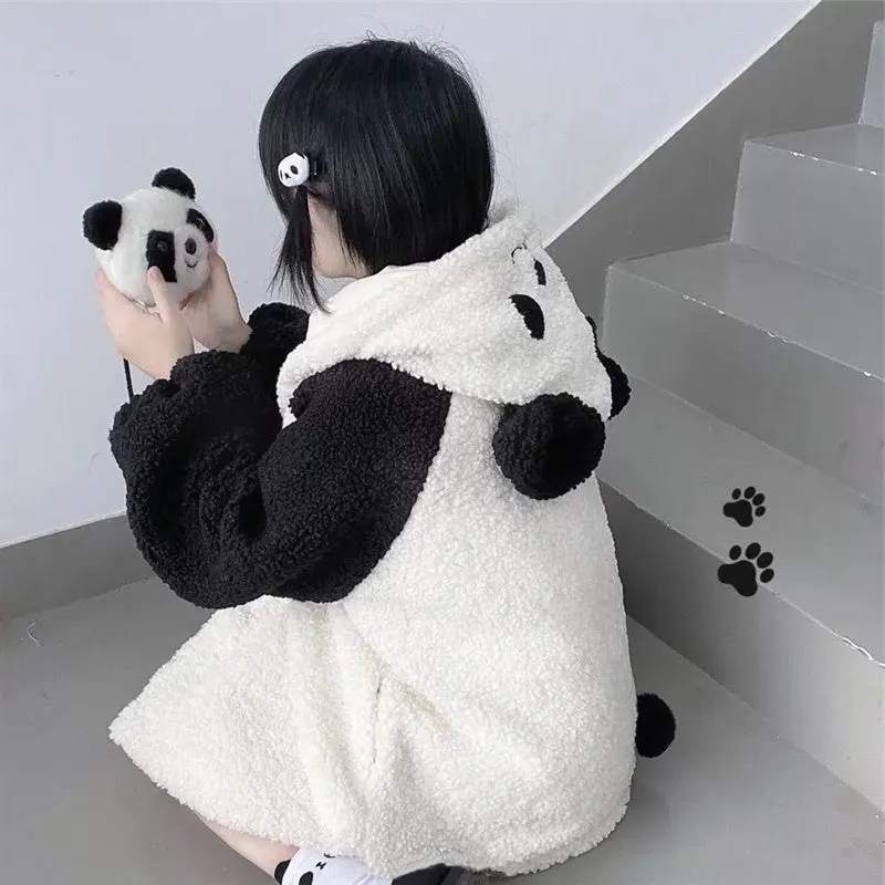 Cute panda plush coat yc50225