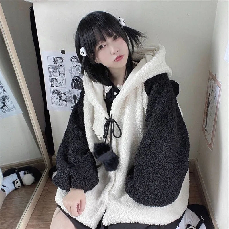 Cute panda plush coat yc50225