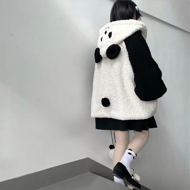 Cute panda plush coat yc50225