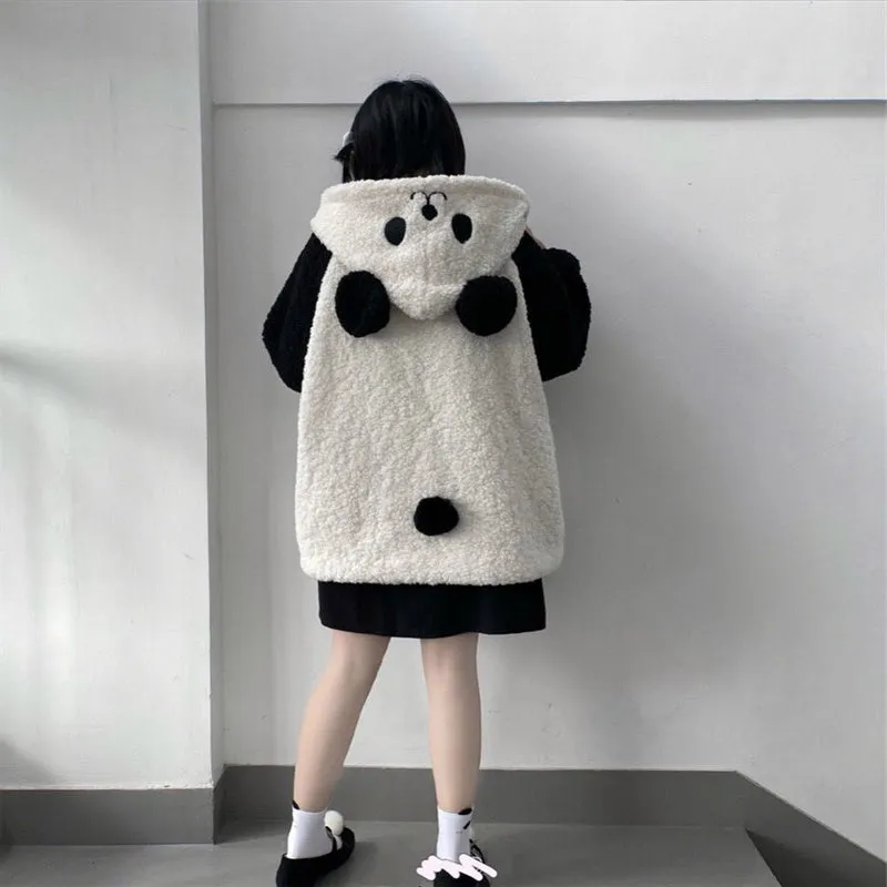 Cute panda plush coat yc50225