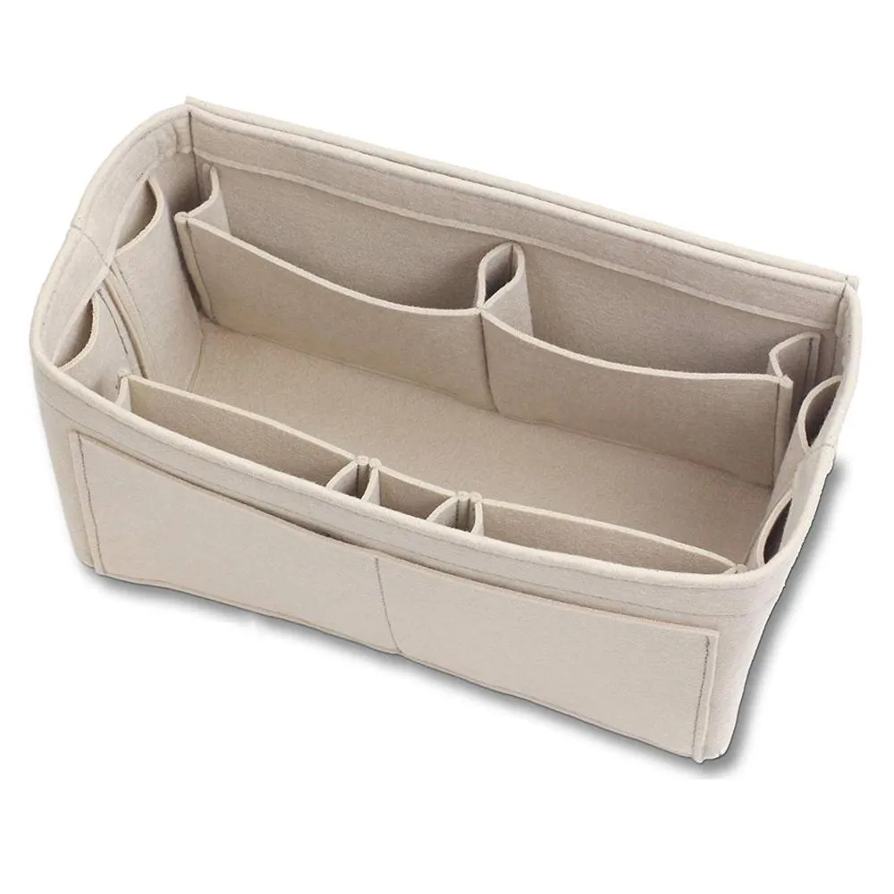 Cyflymder Purse Organizer Insert Makeup Handbag , Felt Bag organizer with zipper, Handbag & Tote Shaper, Fit Cosmetic Bags Never Full,Tote