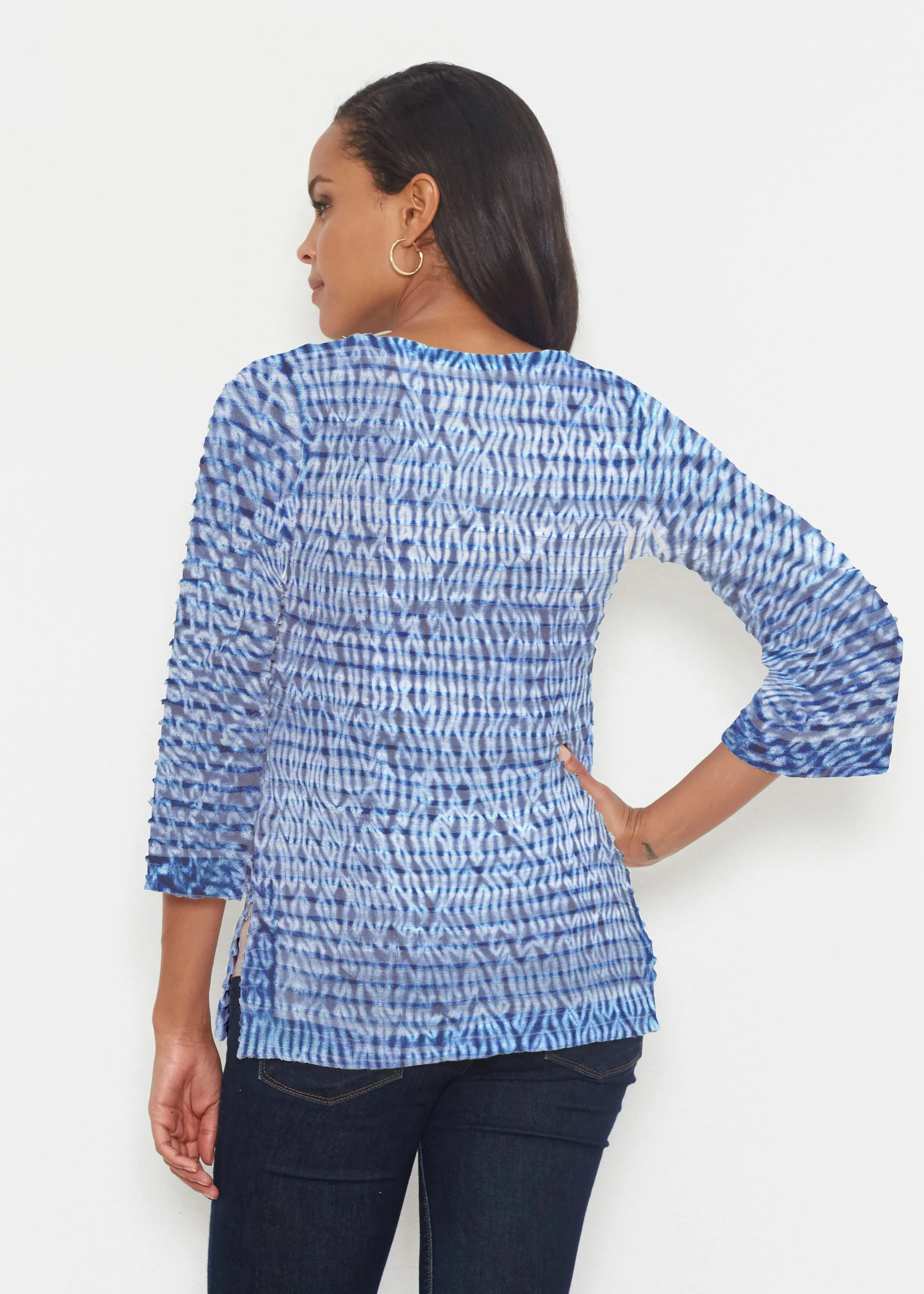 Dandelion Dream (14169) ~ Banded 3/4 Bell-Sleeve V-Neck Tunic