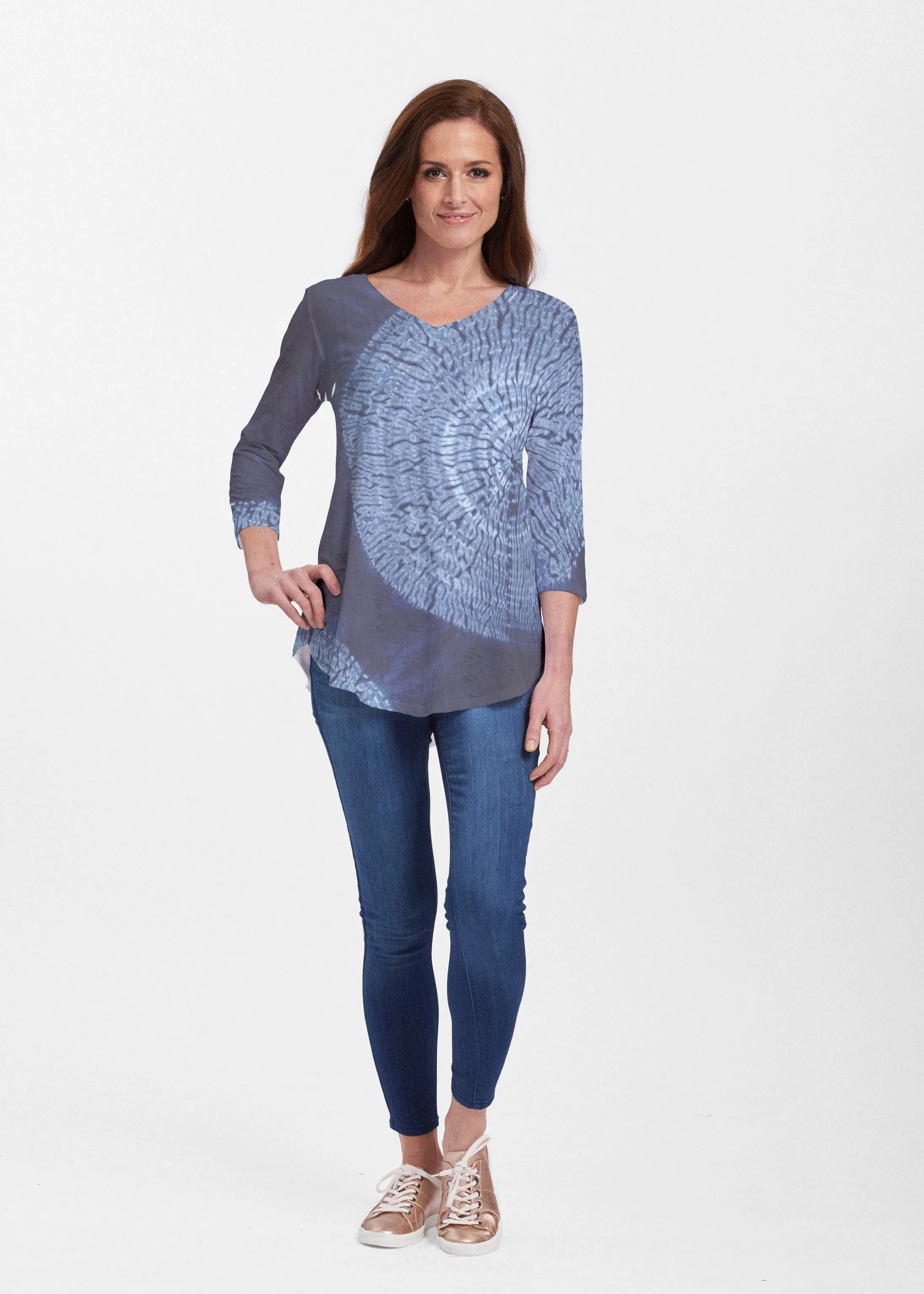 Dandelion Dream (14169) ~ Signature V-neck Flowy Tunic