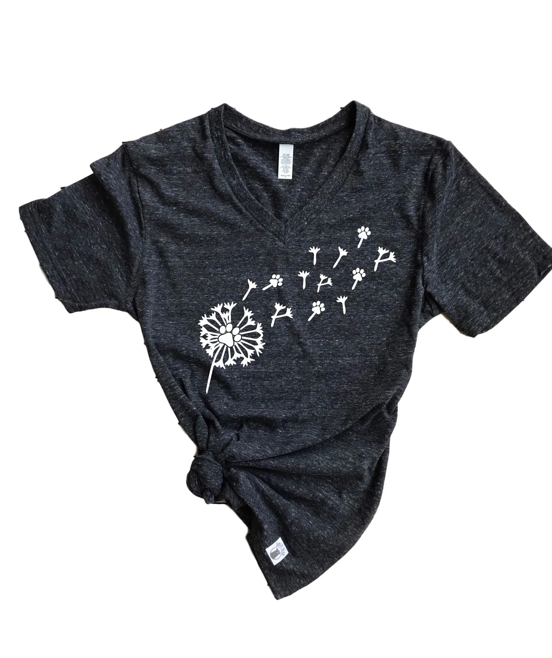 Dandelion Paw Shirt | Dog Shirt | Unisex V Neck