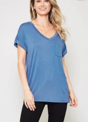 DARIA V NECK DENIM