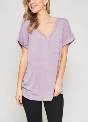 DARIA V NECK PURPLE