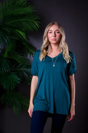 DARIA V NECK TEE GREEN-