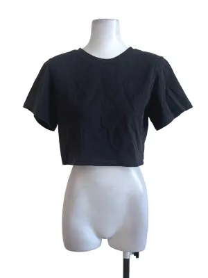 Dark Grey Plain Tee Top