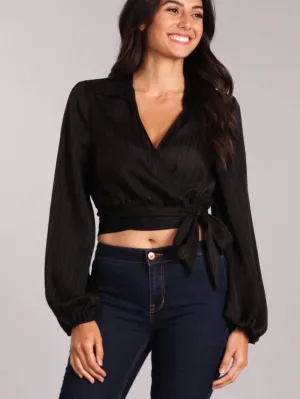 DATE NIGHT STRIPE CROP TOP
