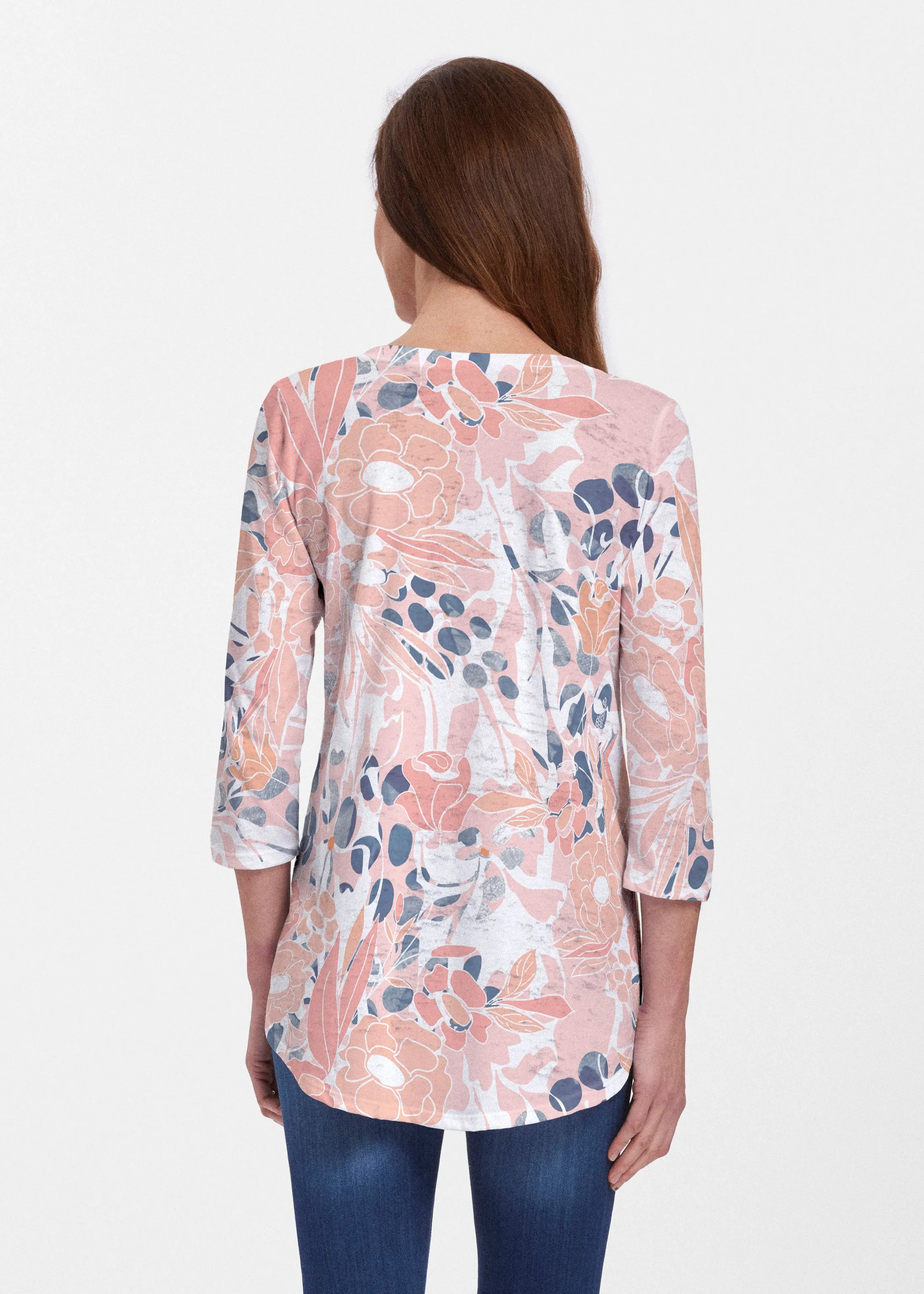 Daydream Florals (7805) ~ Signature V-neck Flowy Tunic