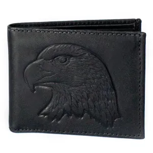 DB313-40  Distressed Leather Billfold- Eagle Head