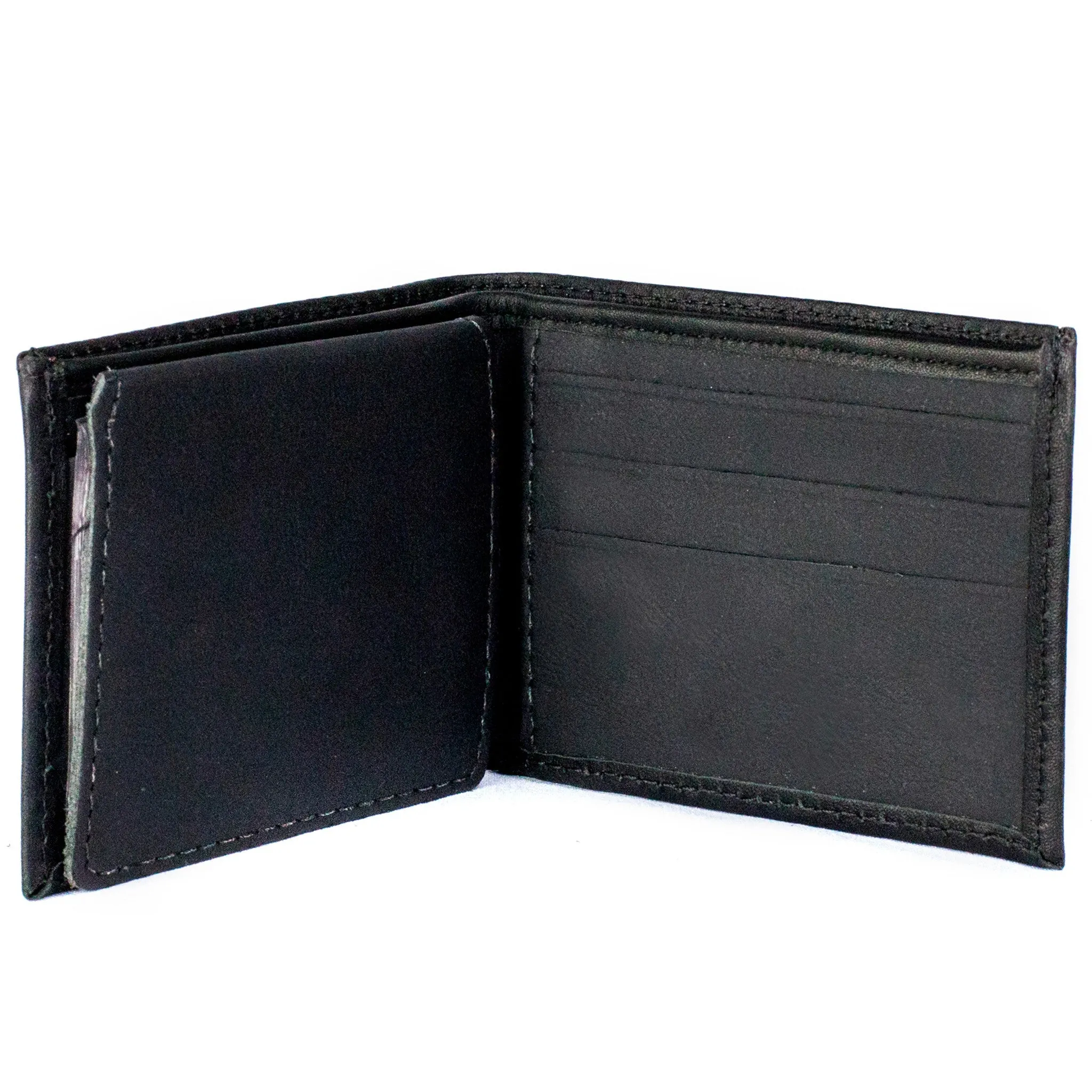 DB313-40  Distressed Leather Billfold- Eagle Head