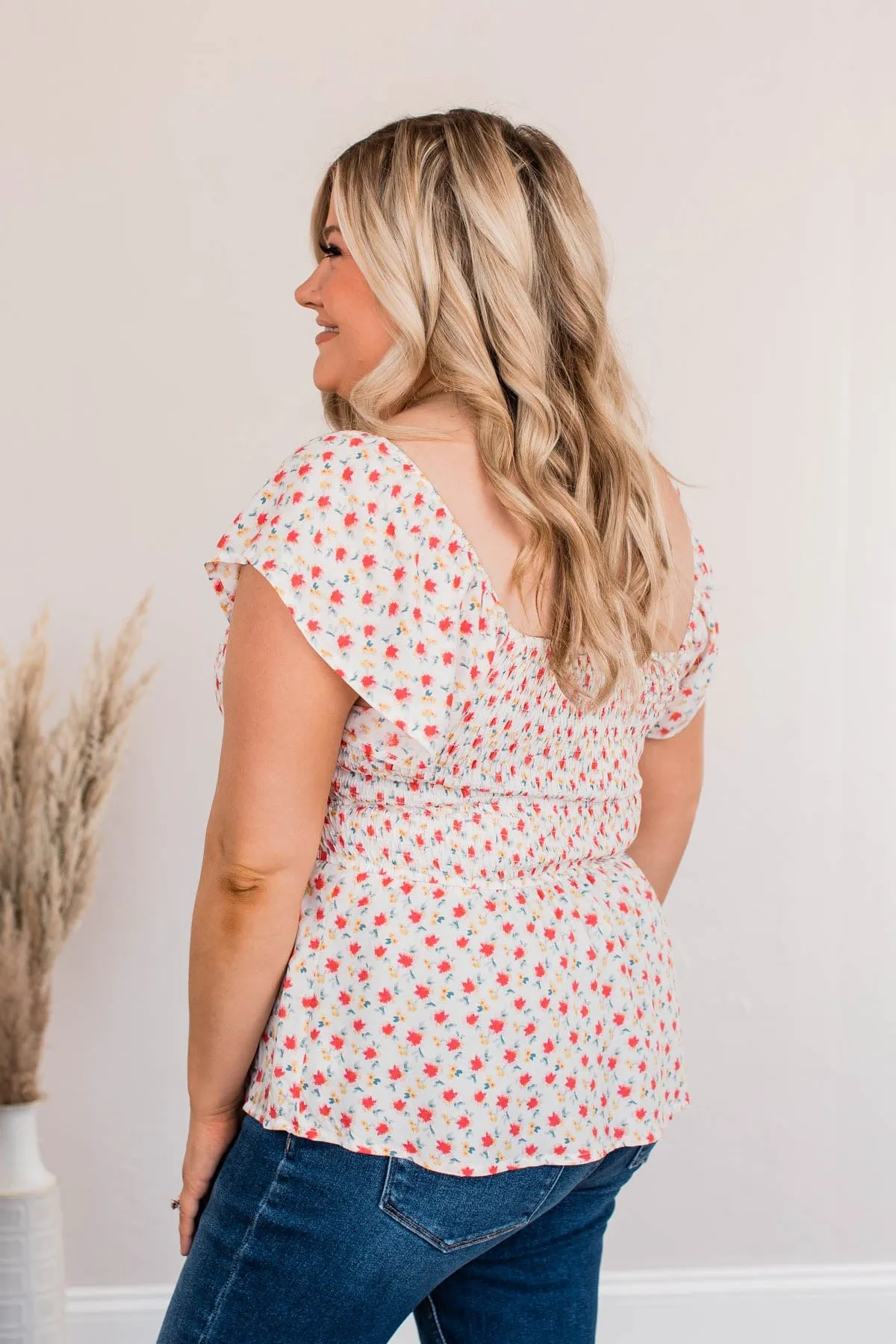 Dearest Rose Off-The-Shoulder Blouse- Ivory