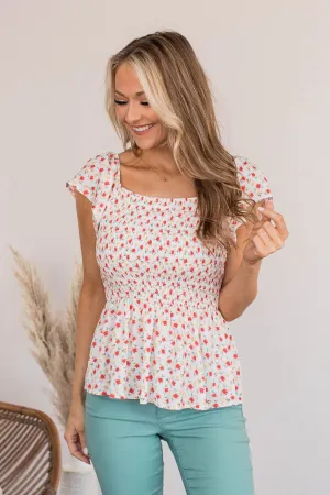 Dearest Rose Off-The-Shoulder Blouse- Ivory