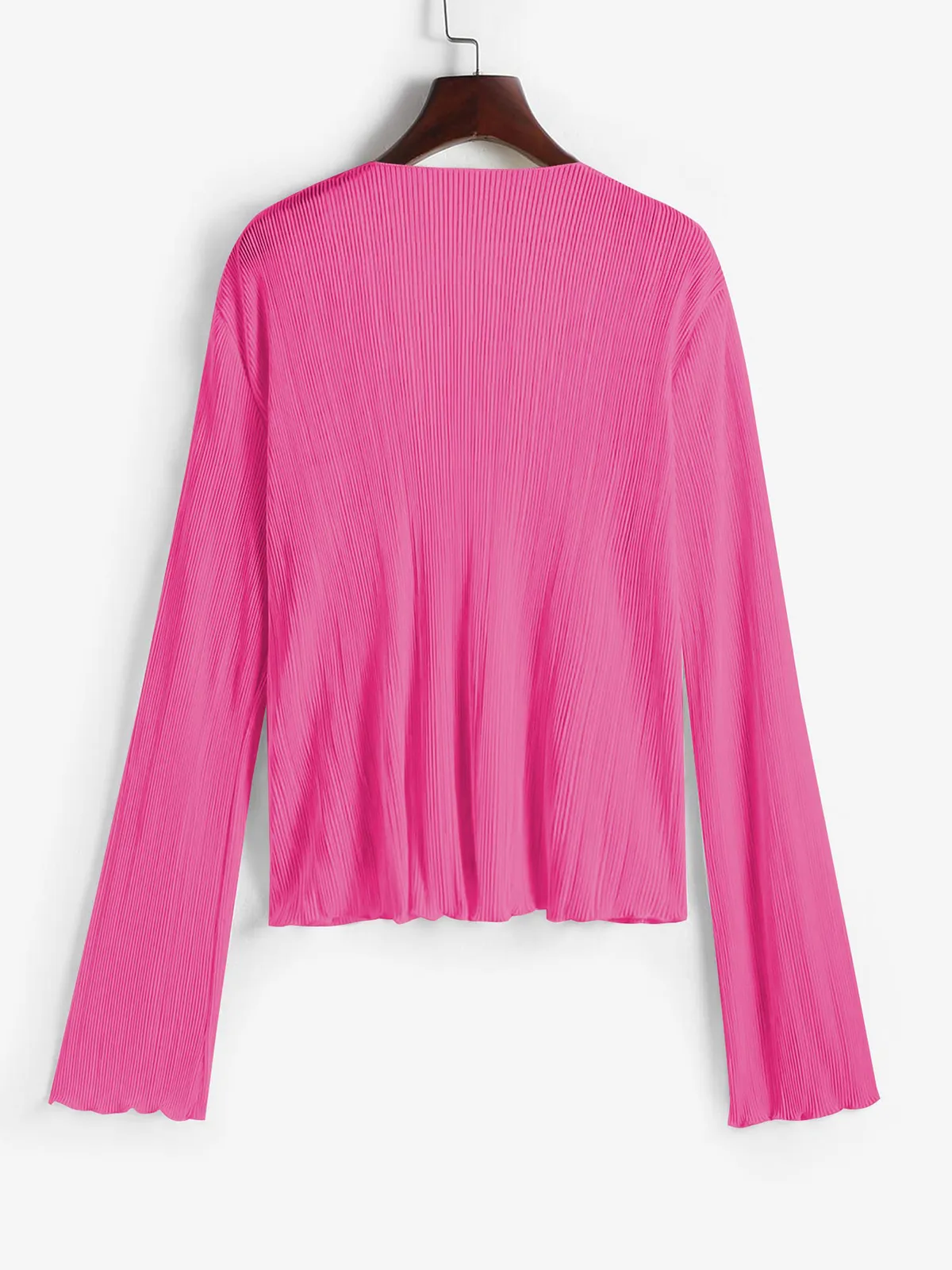 Deep V Neck Tie Front Top