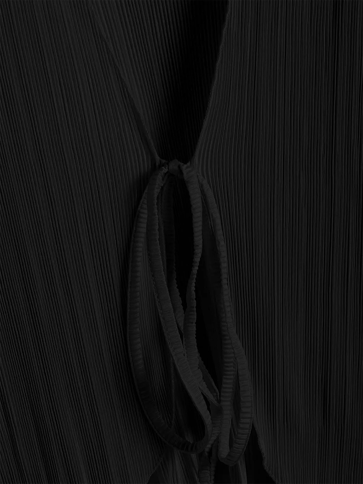 Deep V Neck Tie Front Top