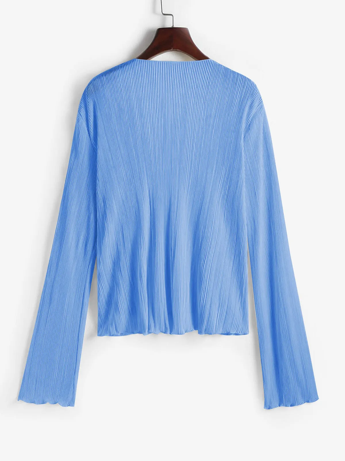 Deep V Neck Tie Front Top