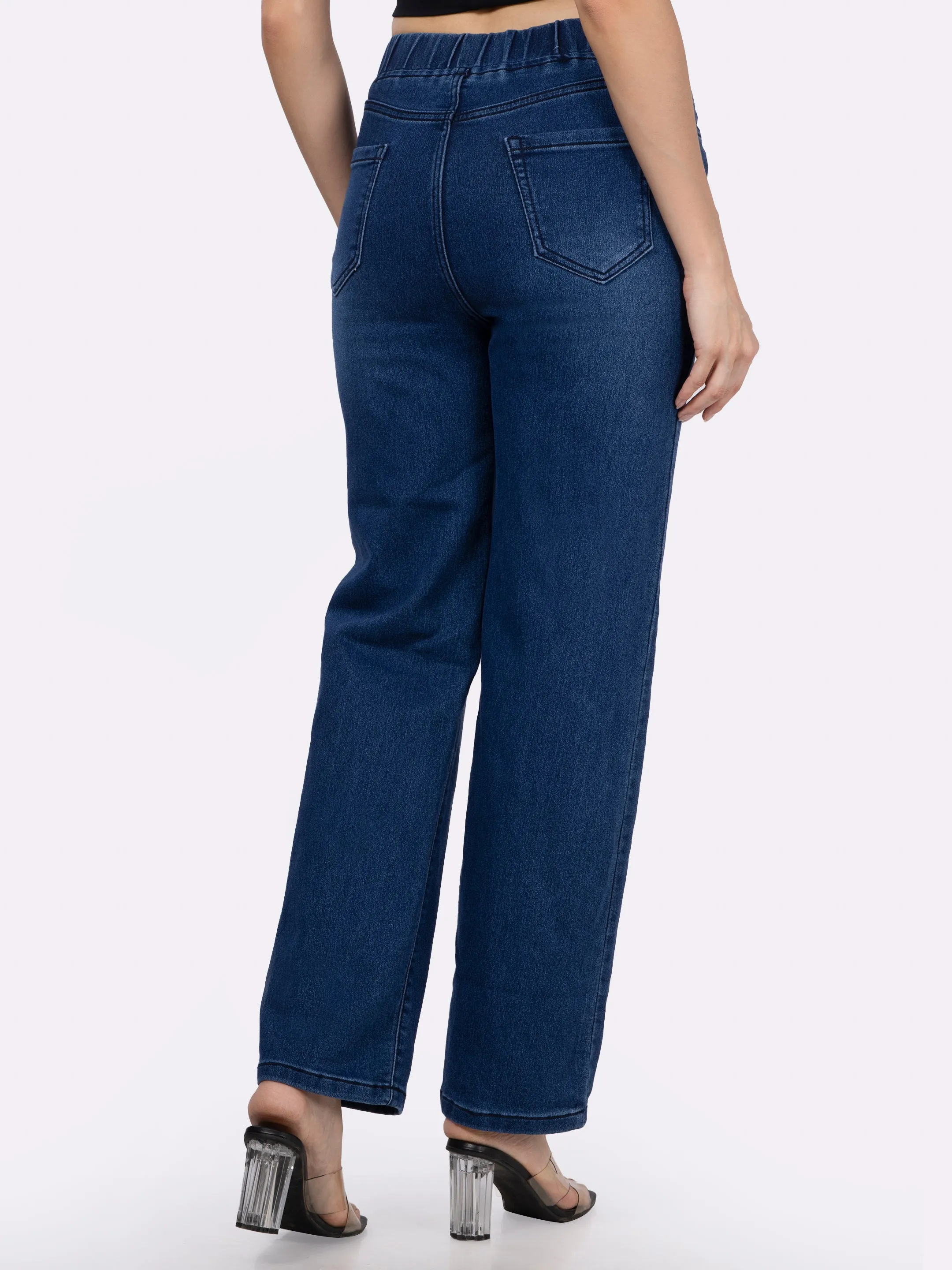 Denim Blue Straight Fit Jeggings