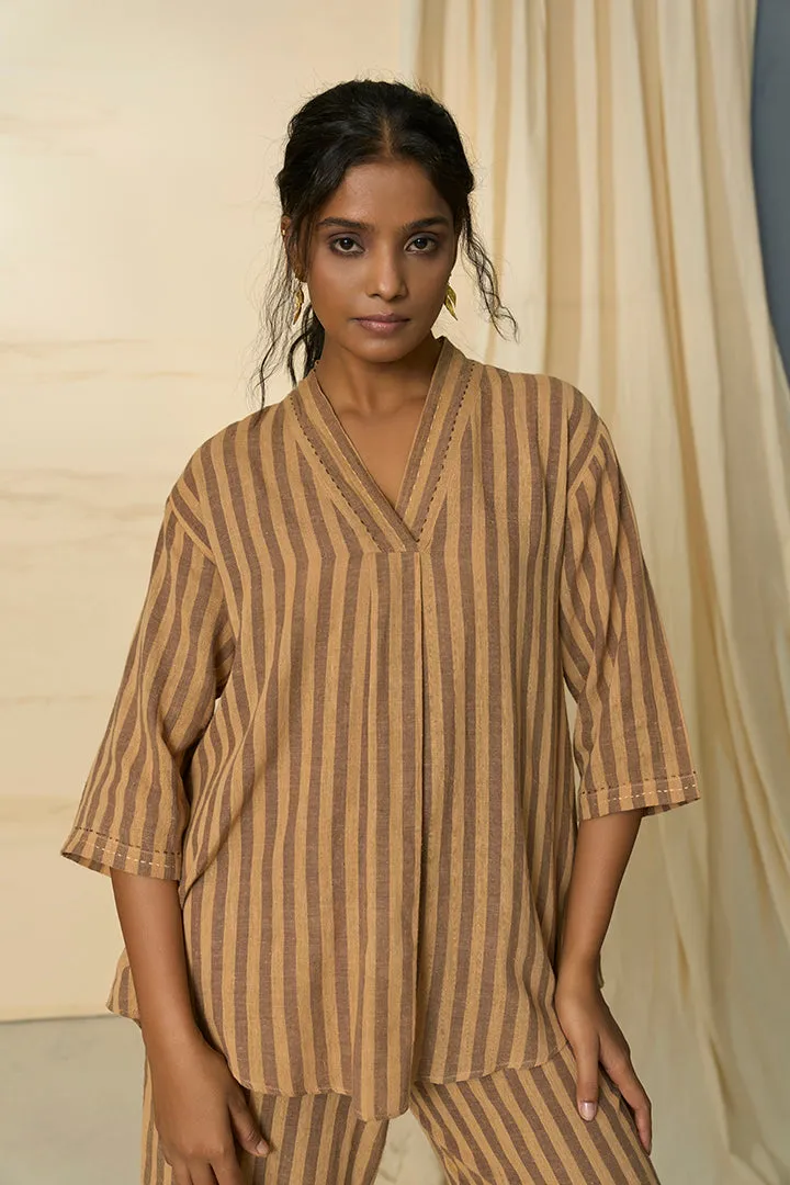 Desert Kala Cotton V Neck Top