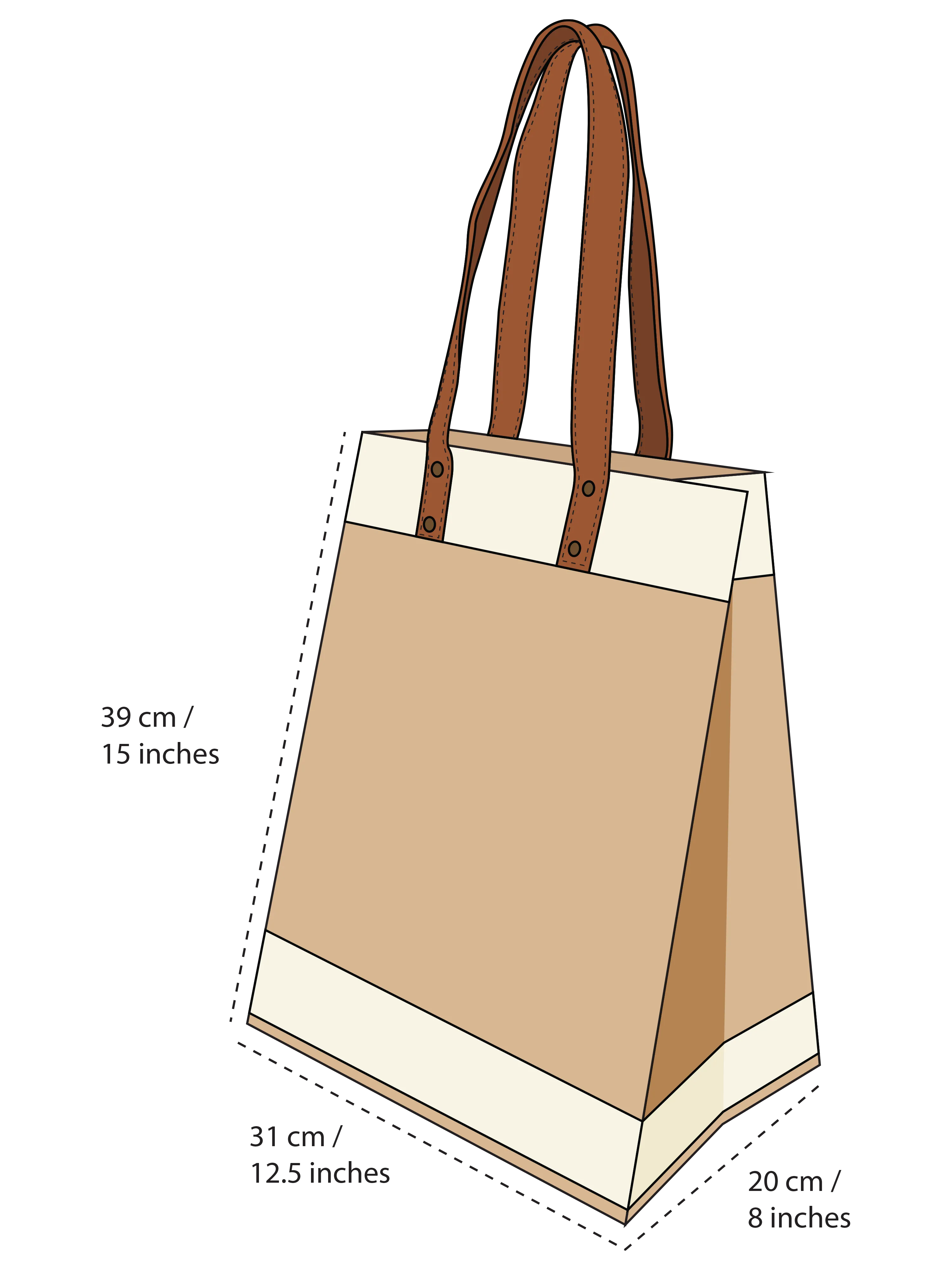 DEU - Natural Tall Tote Bag