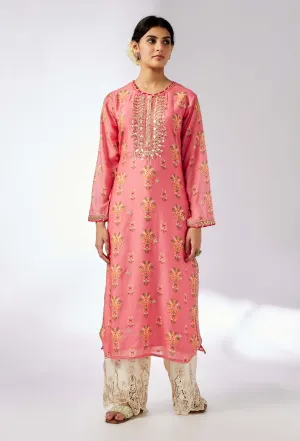 Dhara printed pink tunic