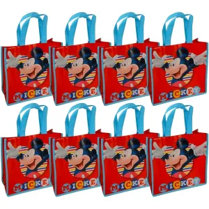 Disney Mickey Mouse Reusable 10" Tote Bags Glossy Print 8 Pack