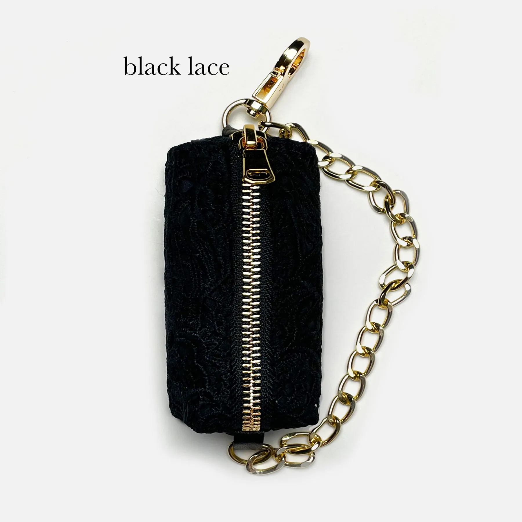 Dog poop bag dispenser ~ Guipure Black Lace