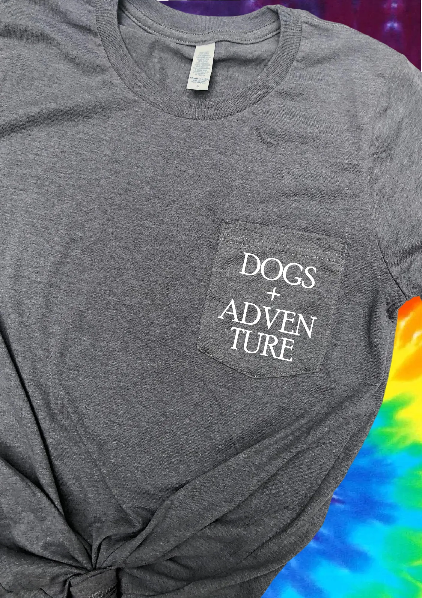 Dogs And Adventure Shirt | Pocket Print Shirt | Unisex Crew