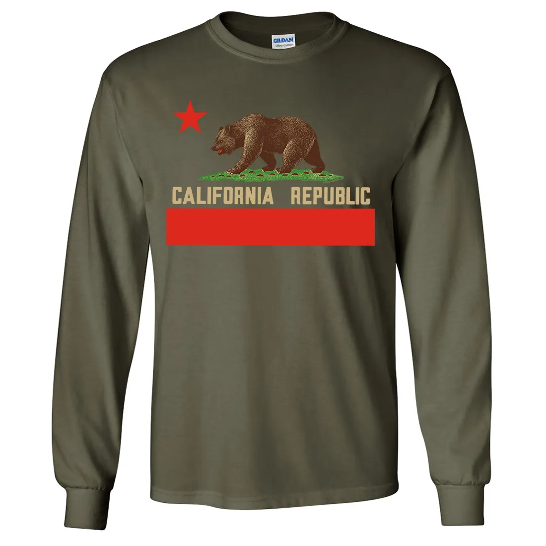 Don Pimentel California Republic Bear Flag Long Sleeve Shirt