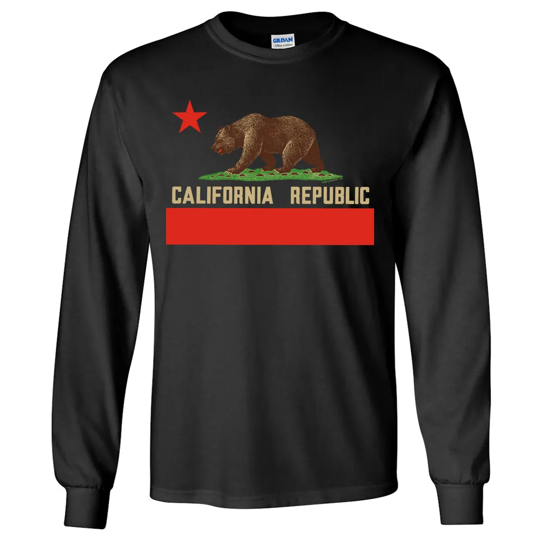 Don Pimentel California Republic Bear Flag Long Sleeve Shirt