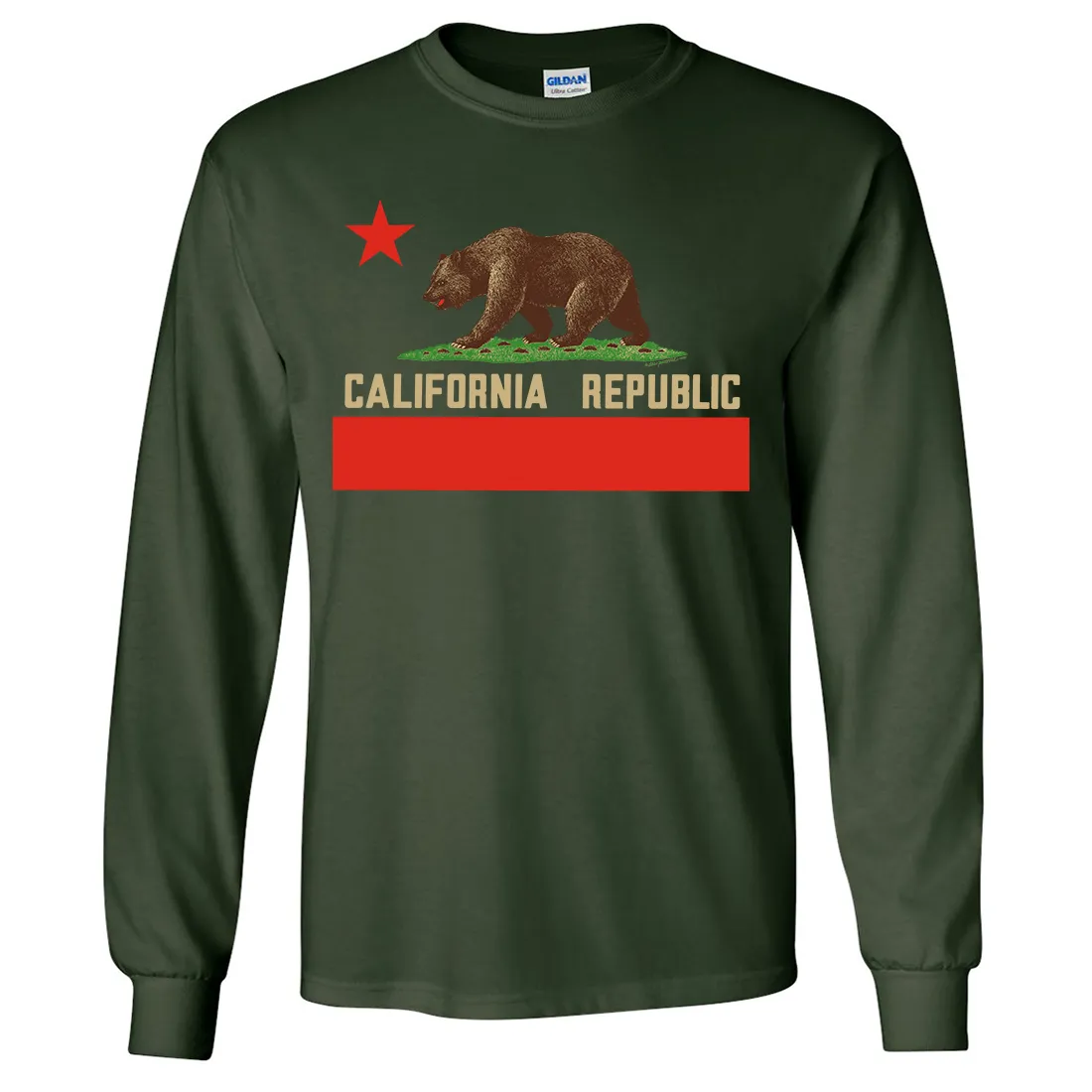 Don Pimentel California Republic Bear Flag Long Sleeve Shirt