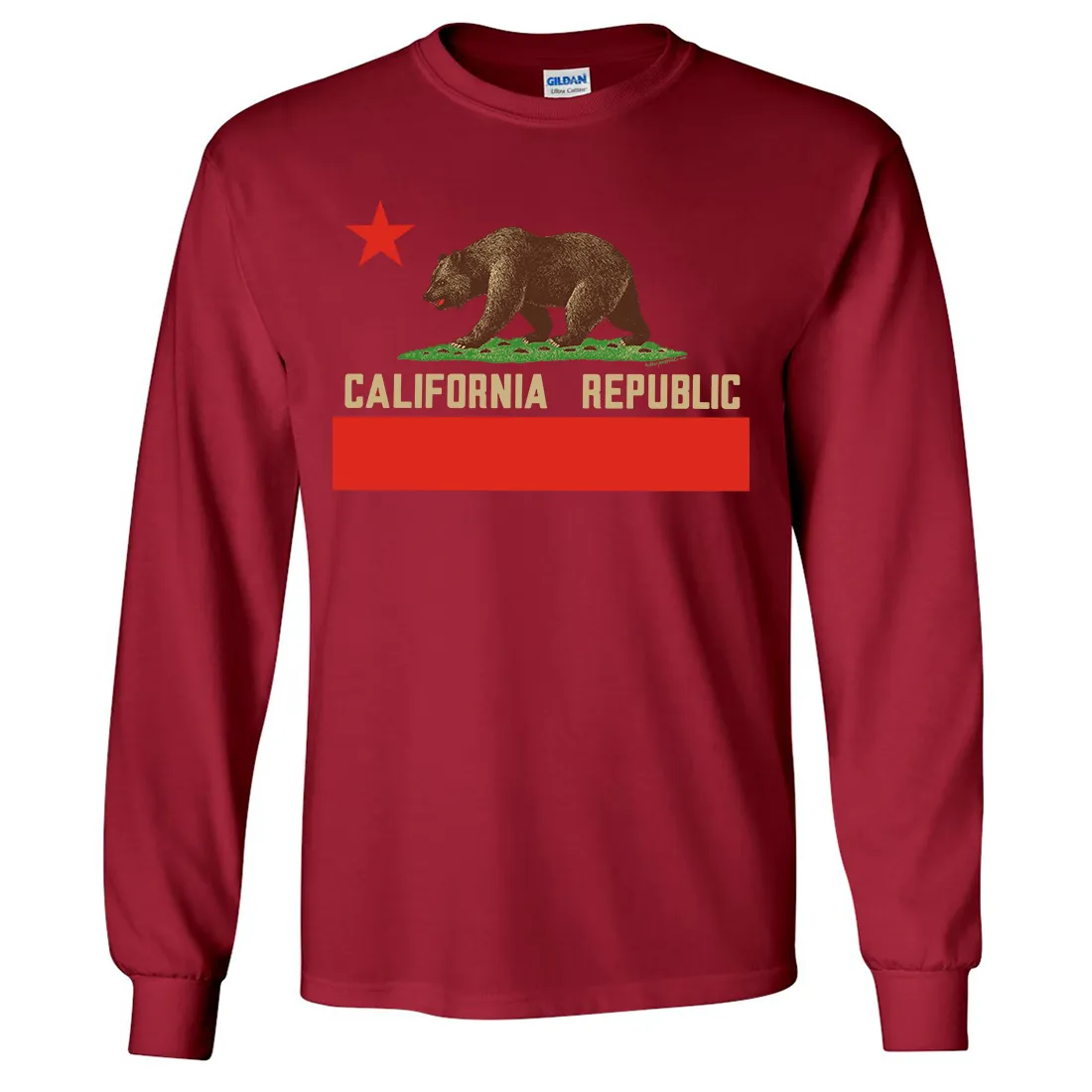 Don Pimentel California Republic Bear Flag Long Sleeve Shirt