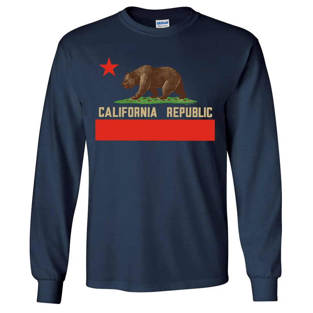 Don Pimentel California Republic Bear Flag Long Sleeve Shirt