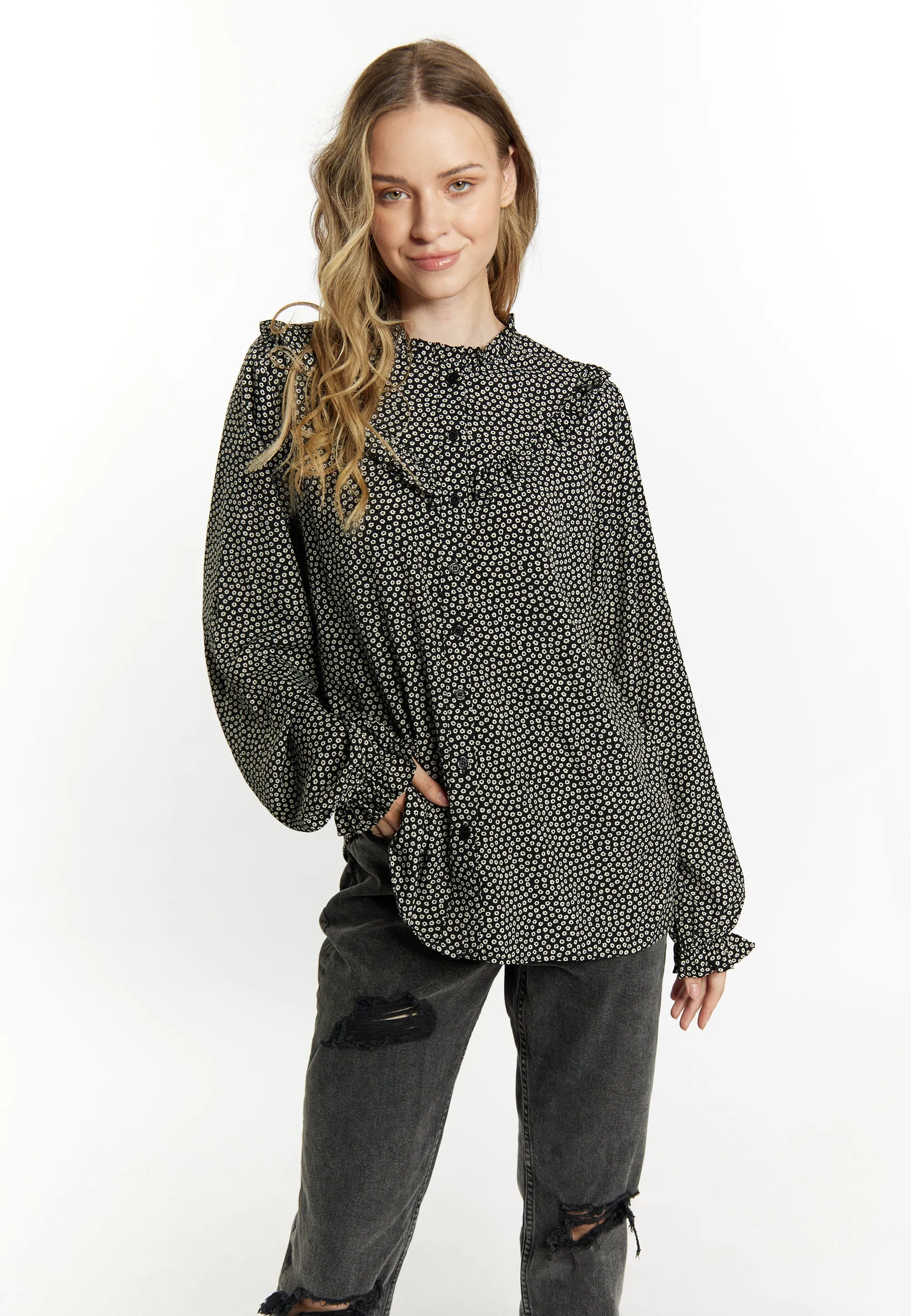 Dreimaster vintage Women's Long Sleeve Blouse