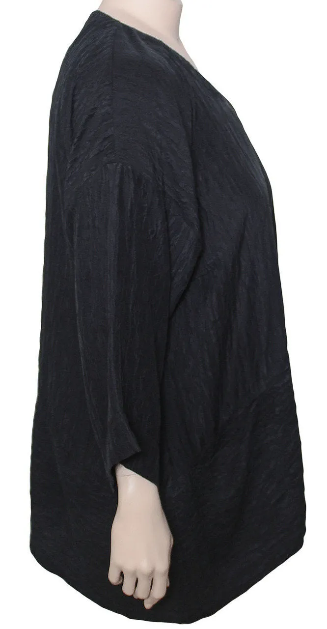 Dressori Black Silk V-Neck Tunic