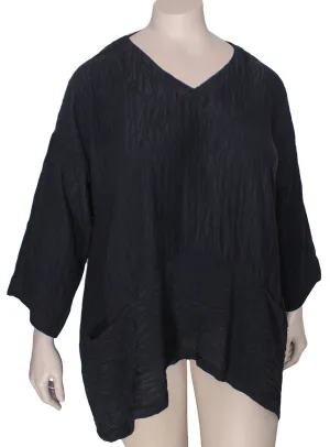 Dressori Black Silk V-Neck Tunic