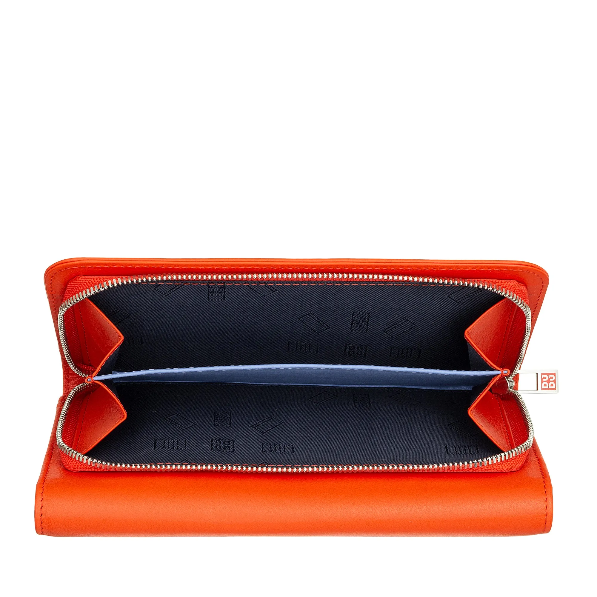 DUDU WORLD WORLD WORLD IN REAL LEATHER, RFID shielded, Portamonete hinge wallets, Multi compartments