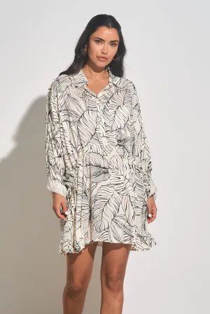 Elan Tropics Cinched Side L/S Tunic