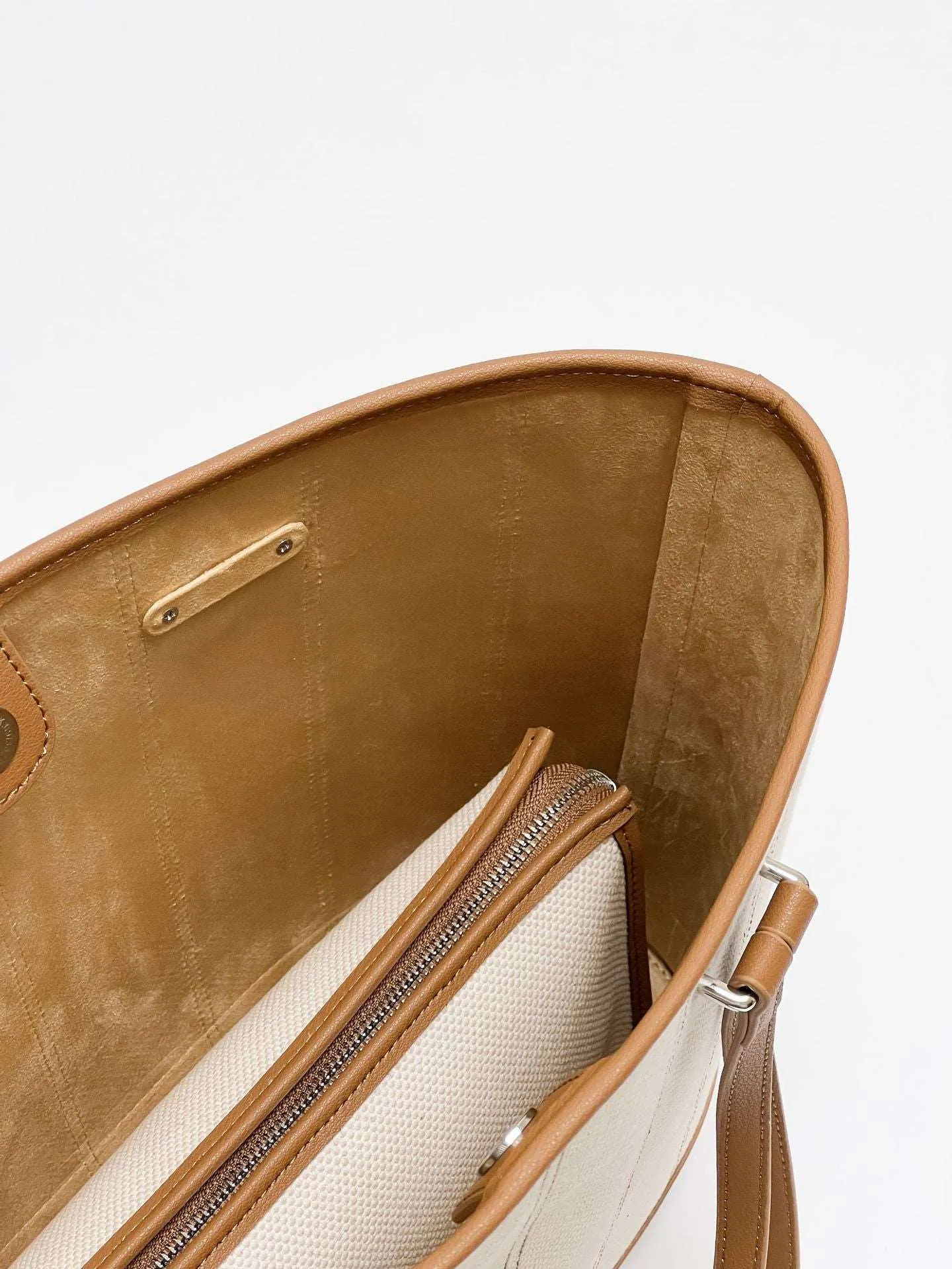Elegant Dual Strap Canvas Leather Tote Bag