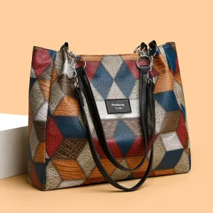 Elegant PU Leather Large Capacity Tote Bag